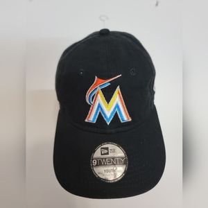 MIAMI MARLINS 9TWENTY YOUTH HAT NEW ERA ADJUSTABLE MLB BASEBALL KID'S CAP   H8